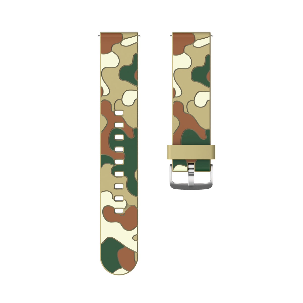 20mm Camouflage Skin Flexible Silicone Watch Strap for Huami Amazfit Watch Youth Version/GT2 42mm