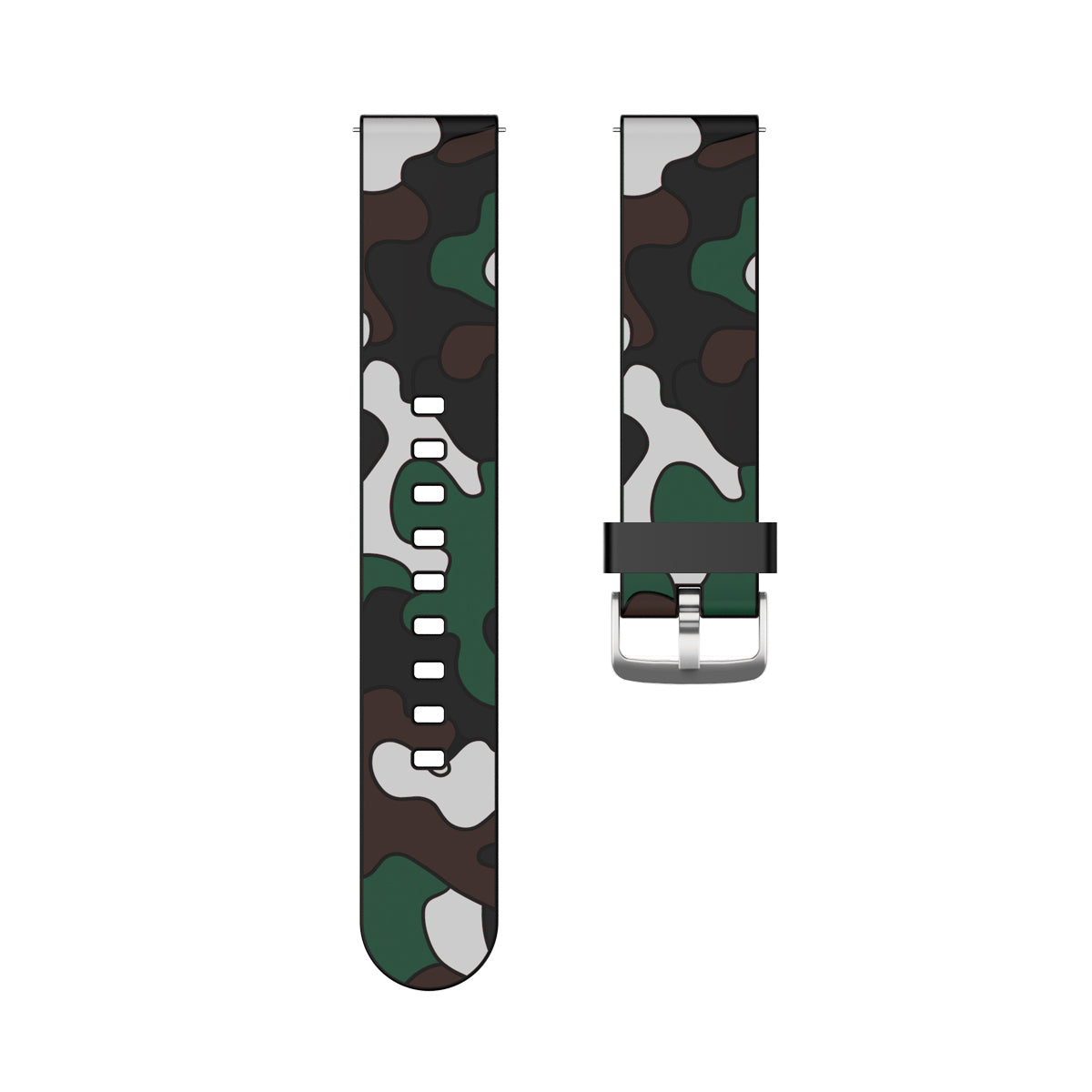 20mm Camouflage Skin Flexible Silicone Watch Strap for Huami Amazfit Watch Youth Version/GT2 42mm