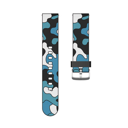 20mm Camouflage Skin Flexible Silicone Watch Strap for Huami Amazfit Watch Youth Version/GT2 42mm