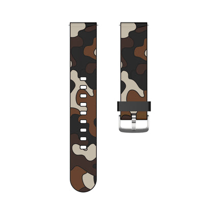 20mm Camouflage Skin Flexible Silicone Watch Strap for Huami Amazfit Watch Youth Version/GT2 42mm