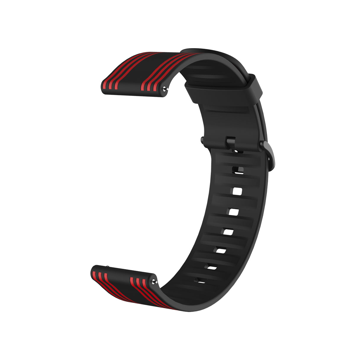 22mm Twill Color-blocking Silicone Strap for Samsung Gear S3/Galaxy Watch 46mm/Huawei GT2 46mm/Huami Amazfit Watch 1/2/GTR 47mm