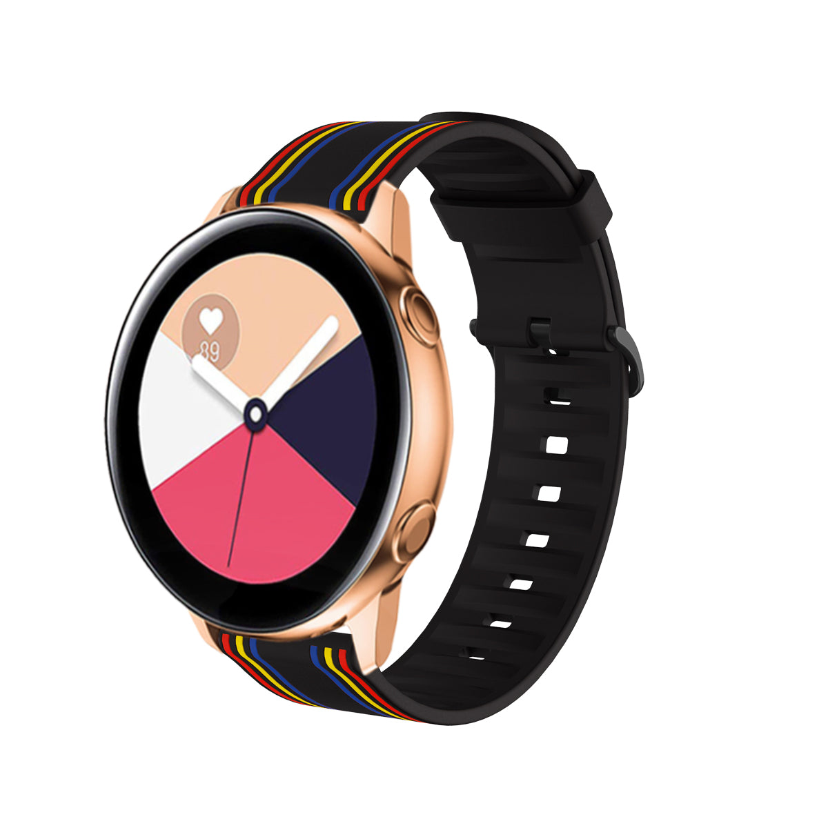 22mm Twill Color-blocking Silicone Strap for Samsung Gear S3/Galaxy Watch 46mm/Huawei GT2 46mm/Huami Amazfit Watch 1/2/GTR 47mm