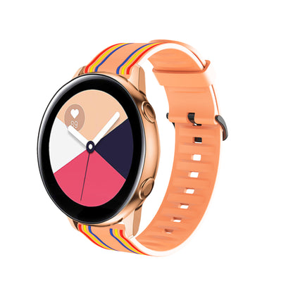 22mm Twill Color-blocking Silicone Strap for Samsung Gear S3/Galaxy Watch 46mm/Huawei GT2 46mm/Huami Amazfit Watch 1/2/GTR 47mm