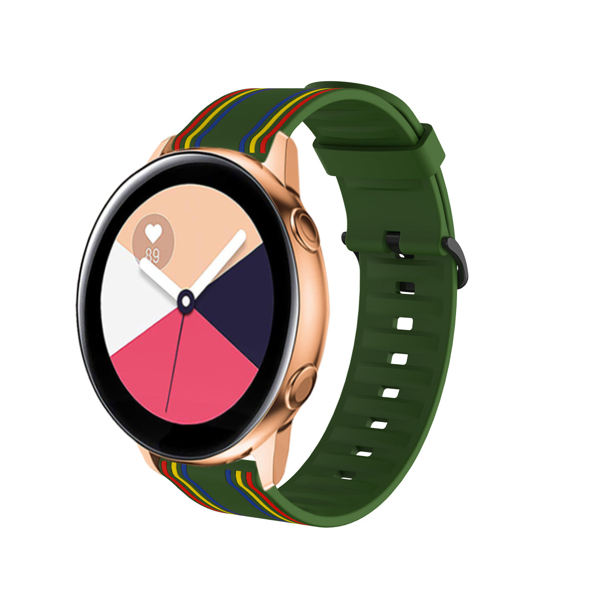 22mm Twill Color-blocking Silicone Strap for Samsung Gear S3/Galaxy Watch 46mm/Huawei GT2 46mm/Huami Amazfit Watch 1/2/GTR 47mm