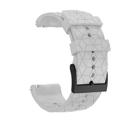 24mm Rhombic Grain Silicone Smart Watch Replacement Strap for Suunto 7/9/9 Baro/D5