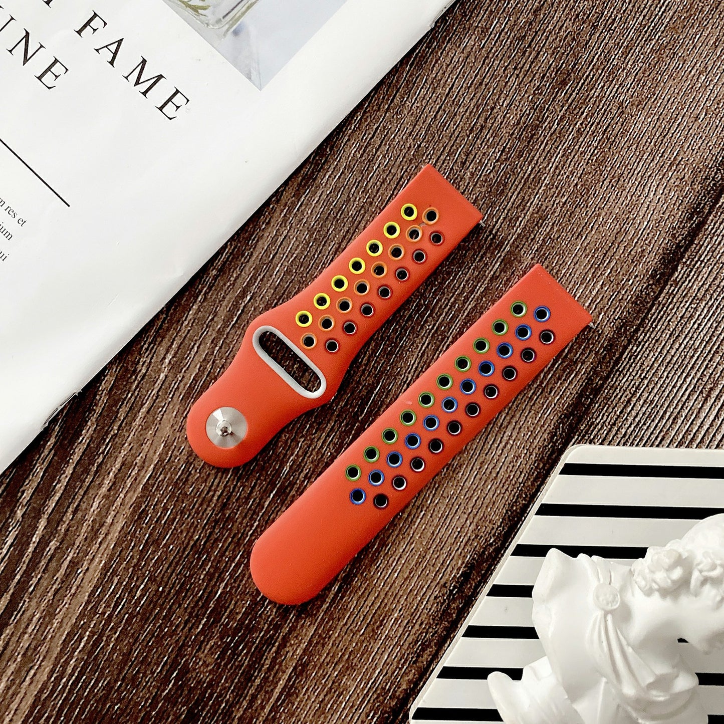 20mm Colorful Silicone Smart Watch Band for Samsung Galaxy Watch Active1/2 / Galaxy Watch (42mm)