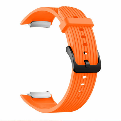 Vertical Stripes Grain Silicone Smart Watch Band Replacement [Large Size] for Samsung Galaxy Gear Fit2 pro