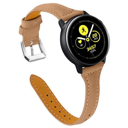 20mm Genuine Leather Watch Strap Replacement for Samsung Galaxy Watch Active / Active 2 / Gear S3 Classic / S3 Frontier / Huami Amazfit Smart Watch Youth Edition/Sport Edition