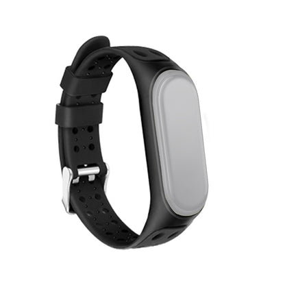 Bi-color Silicone Watch Band Replacement Strap for Xiaomi Mi Band 5/6/7