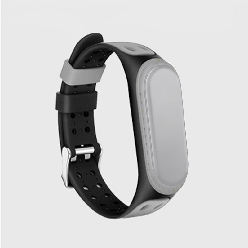 Bi-color Silicone Watch Band Replacement Strap for Xiaomi Mi Band 5/6/7