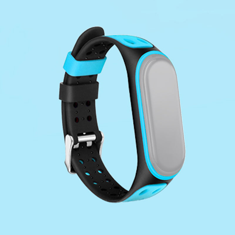 Bi-color Silicone Watch Band Replacement Strap for Xiaomi Mi Band 5/6/7