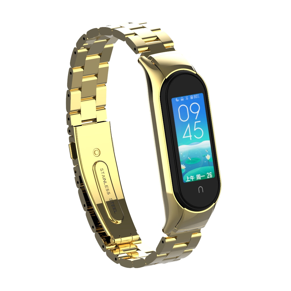 Three Beads Stainless Steel Watch Strap Replacement Band for Xiaomi Mi Band 5