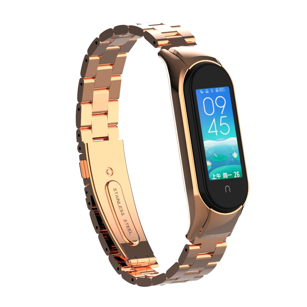 Three Beads Stainless Steel Watch Strap Replacement Band for Xiaomi Mi Band 5