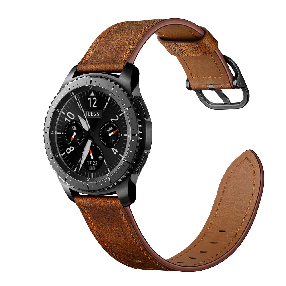 Cowhide Leather Watch Band (DS Style) for Samsung Galaxy Gear S3/Ticwatch/Huami Watch Moto 360