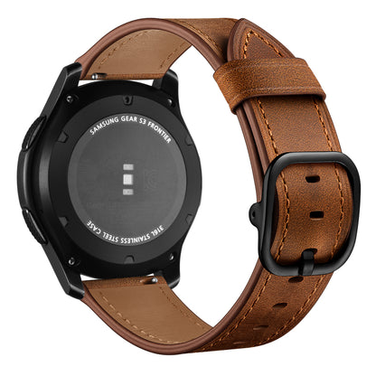 Cowhide Leather Watch Band (DS Style) for Samsung Galaxy Gear S3/Ticwatch/Huami Watch Moto 360