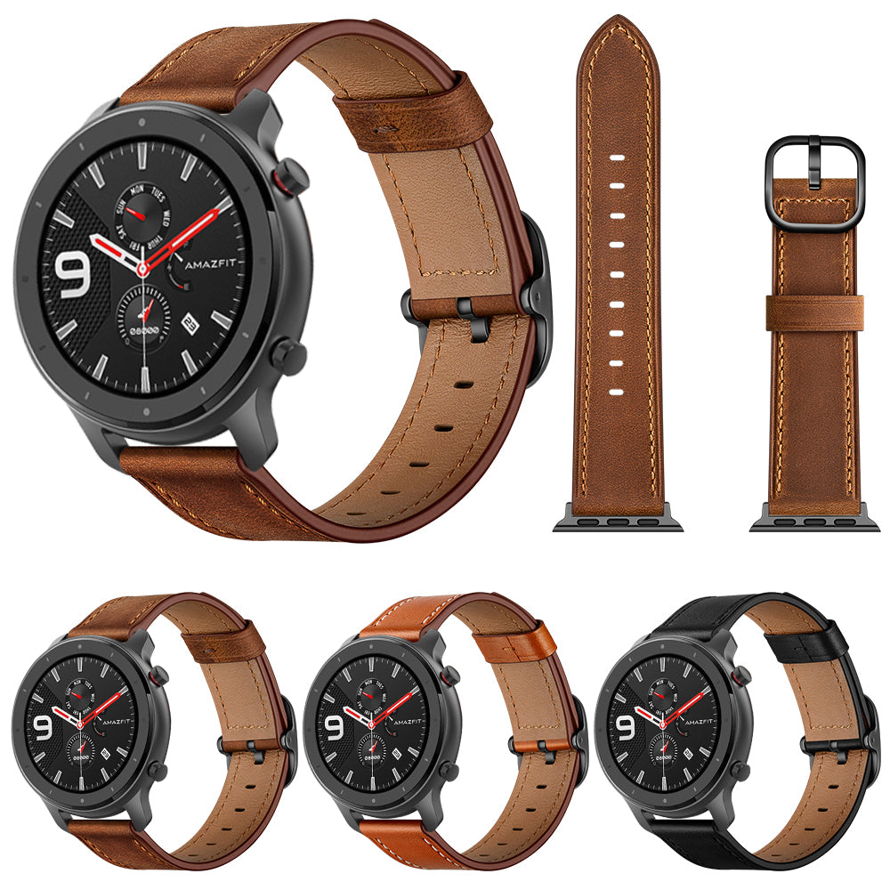 22mm Cowhide Leather Watch Band (DS Style) for Huami Amazfit GTR 47mm