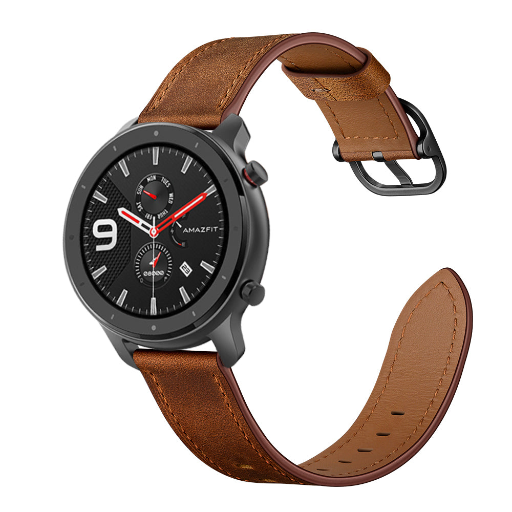 22mm Cowhide Leather Watch Band (DS Style) for Huami Amazfit GTR 47mm