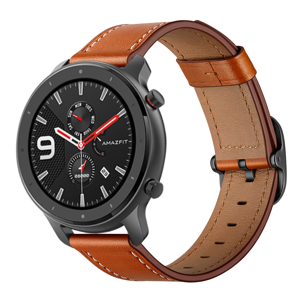 22mm Cowhide Leather Watch Band (DS Style) for Huami Amazfit GTR 47mm