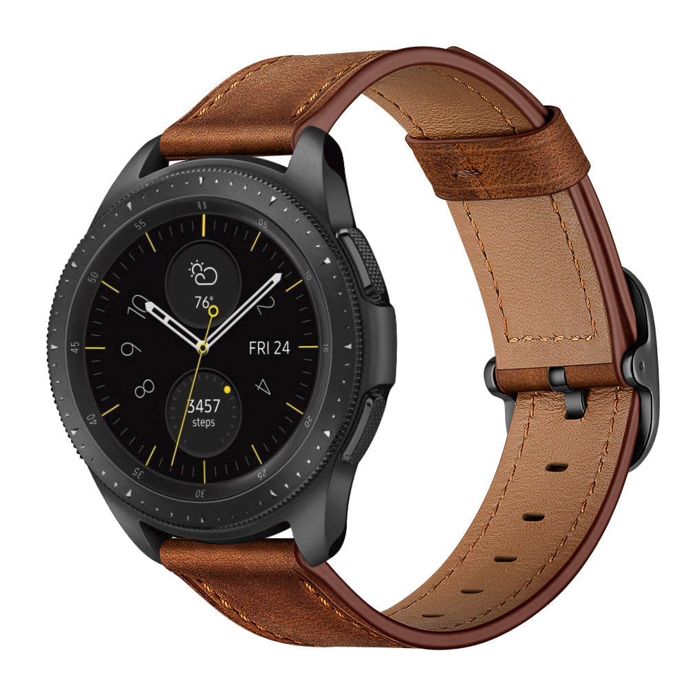 22mm Cowhide Leather (DS Style) Watch Strap for Samsung Galaxy Watch3 45mm / Galaxy Watch 46mm