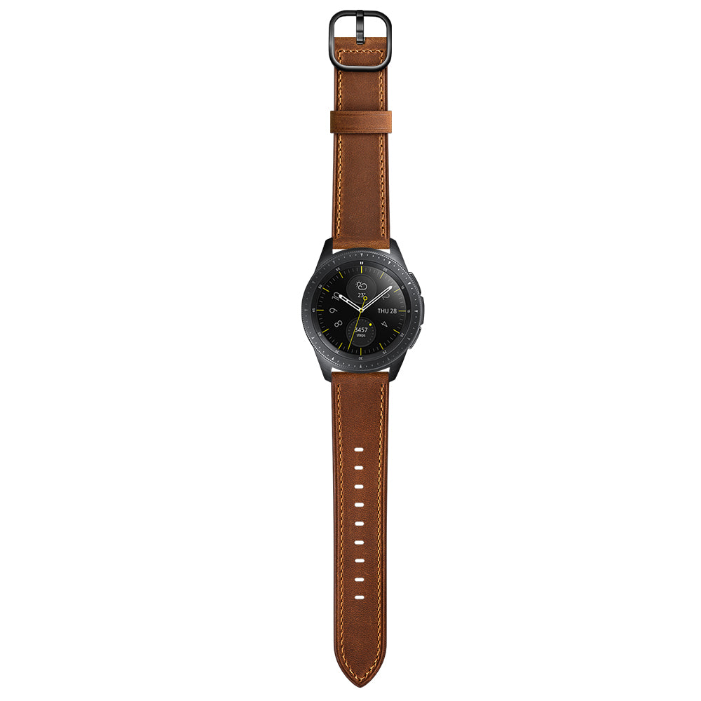 22mm Cowhide Leather (DS Style) Watch Strap for Samsung Galaxy Watch3 45mm / Galaxy Watch 46mm