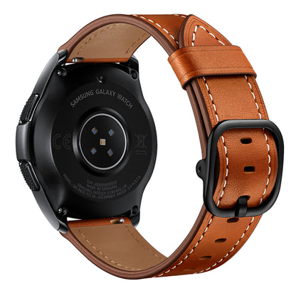 22mm Cowhide Leather (DS Style) Watch Strap for Samsung Galaxy Watch3 45mm / Galaxy Watch 46mm