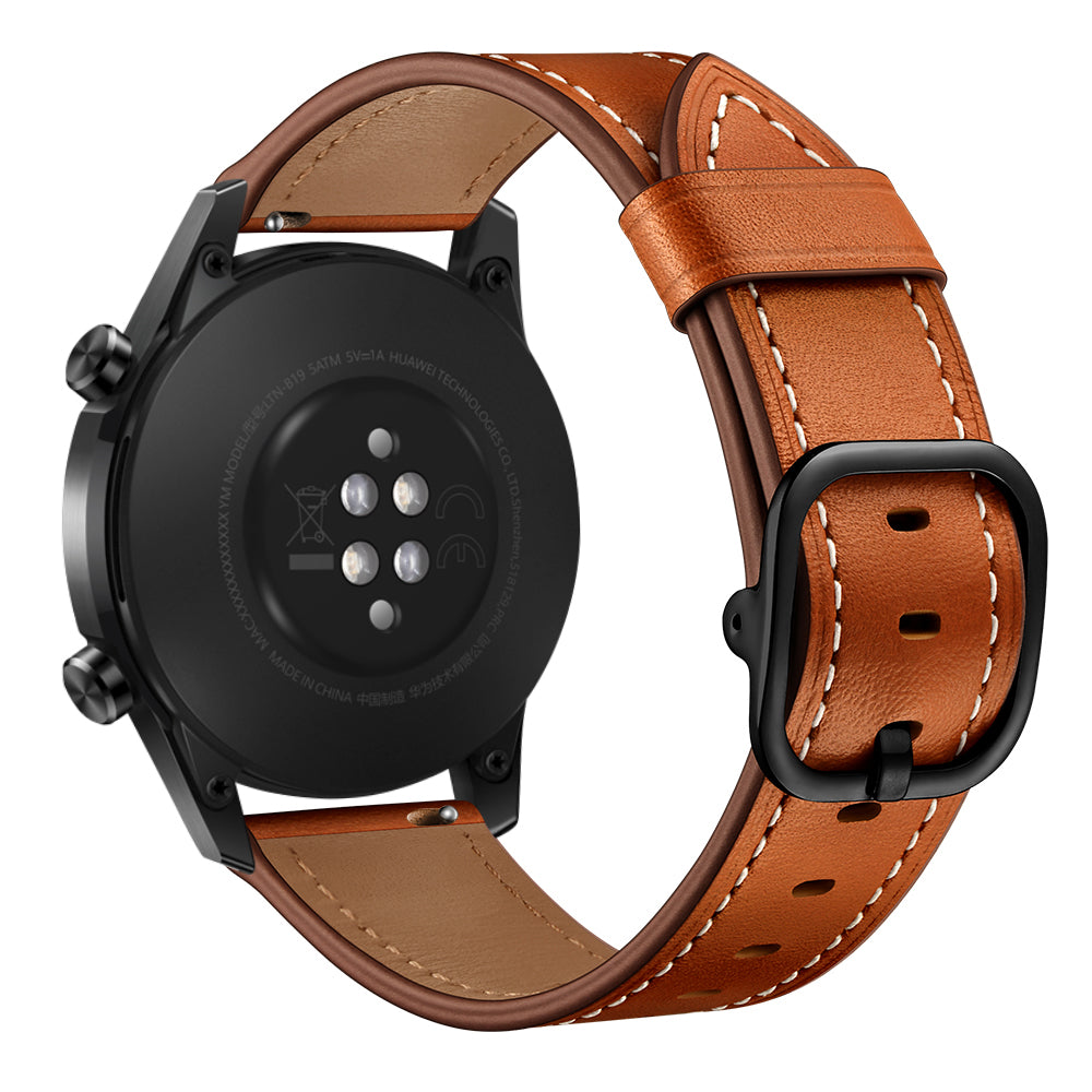 22mm Cowhide Leather Watch Band (DS Style) for Huawei Watch GT 2/1 / Honor Magic GT 2e 46mm