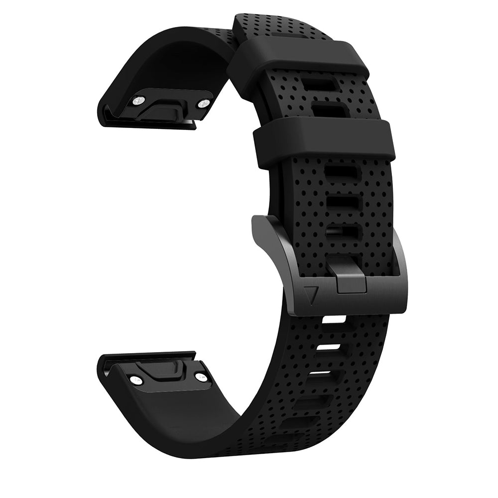 With Black Triangle Buckle Silicone Watch Strap for Garmin Fenix 5S