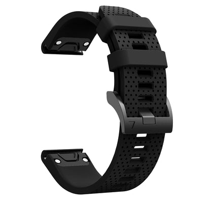 With Black Triangle Buckle Silicone Watch Strap for Garmin Fenix 5S