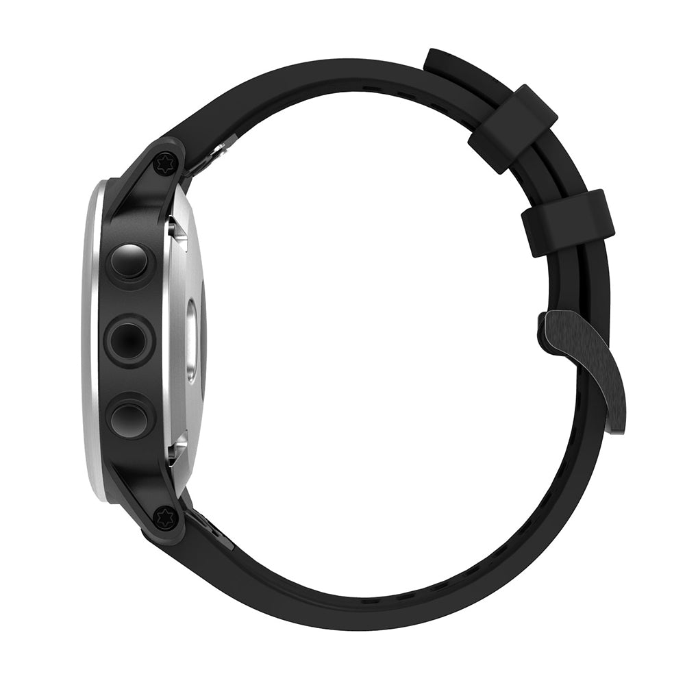 With Black Triangle Buckle Silicone Watch Strap for Garmin Fenix 5S