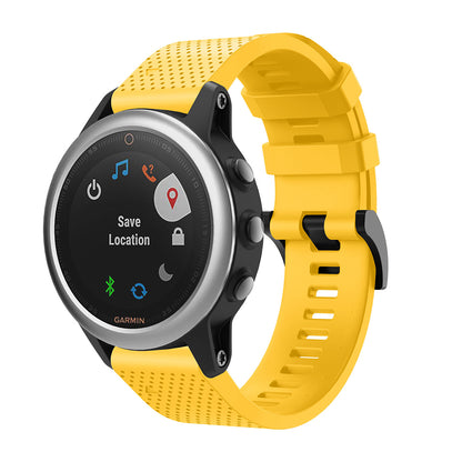 With Black Triangle Buckle Silicone Watch Strap for Garmin Fenix 5S