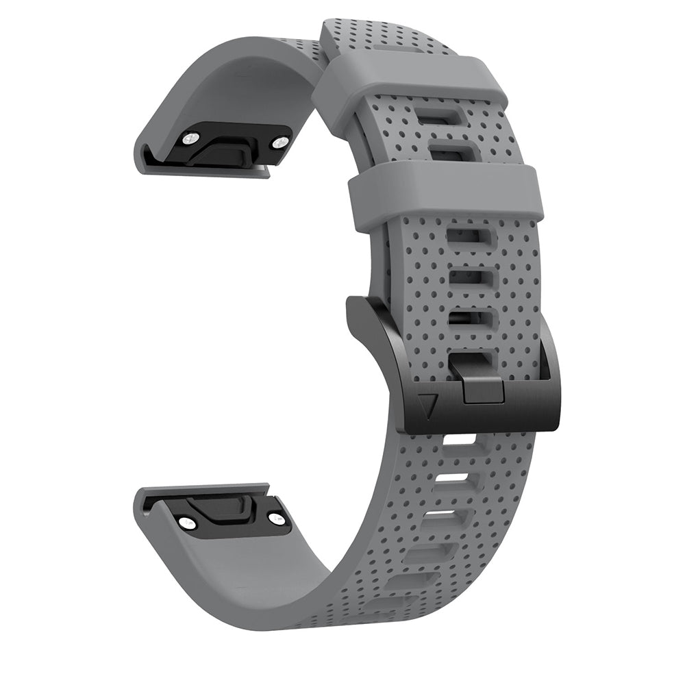 With Black Triangle Buckle Silicone Watch Strap for Garmin Fenix 5S