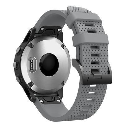 With Black Triangle Buckle Silicone Watch Strap for Garmin Fenix 5S