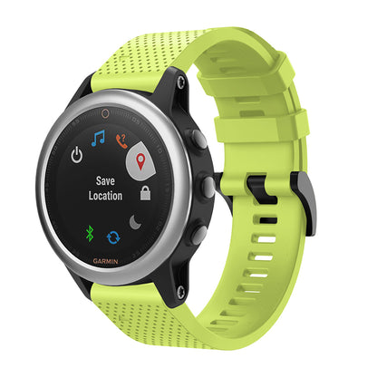 With Black Triangle Buckle Silicone Watch Strap for Garmin Fenix 5S