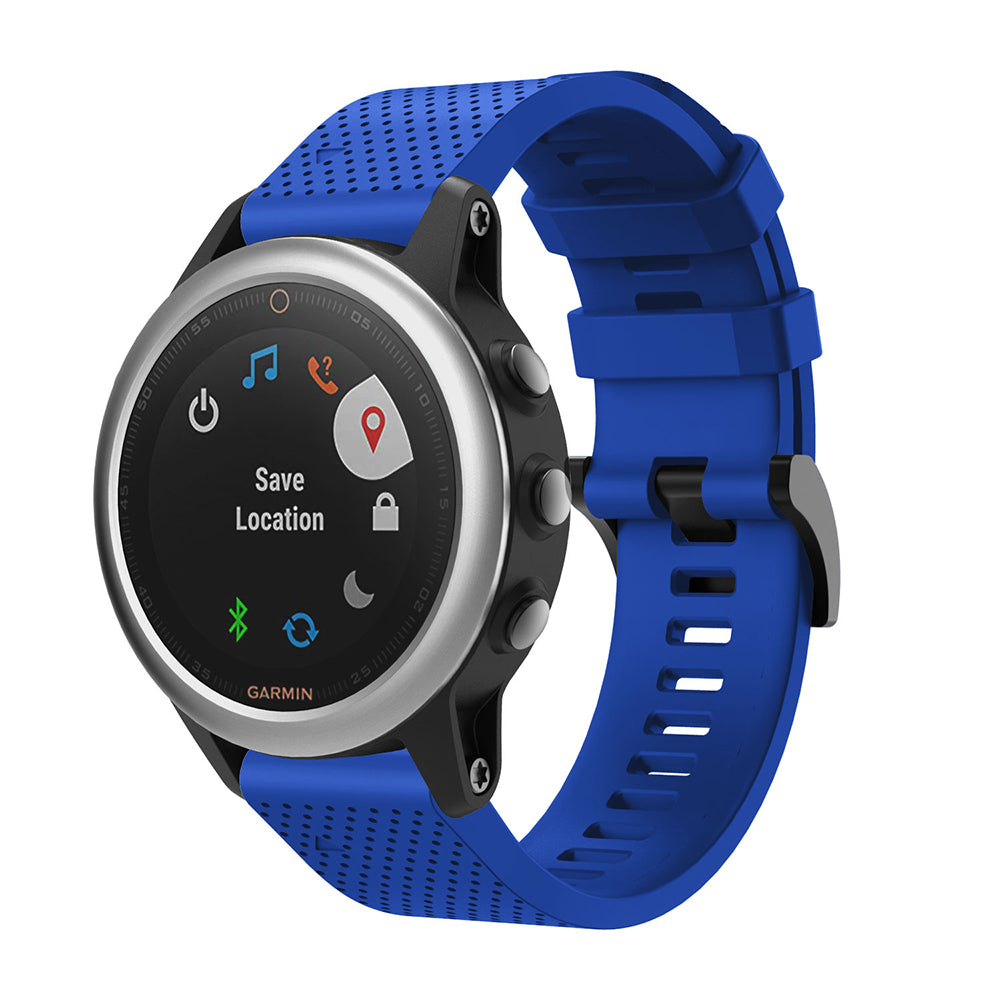 With Black Triangle Buckle Silicone Watch Strap for Garmin Fenix 5S