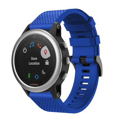 With Black Triangle Buckle Silicone Watch Strap for Garmin Fenix 5S