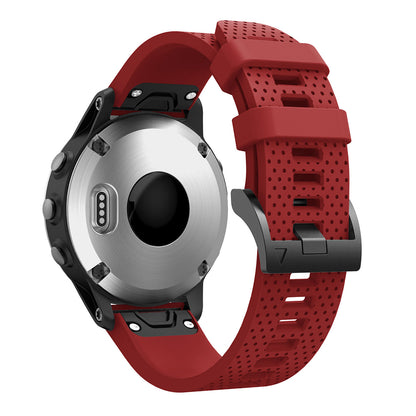 With Black Triangle Buckle Silicone Watch Strap for Garmin Fenix 5S