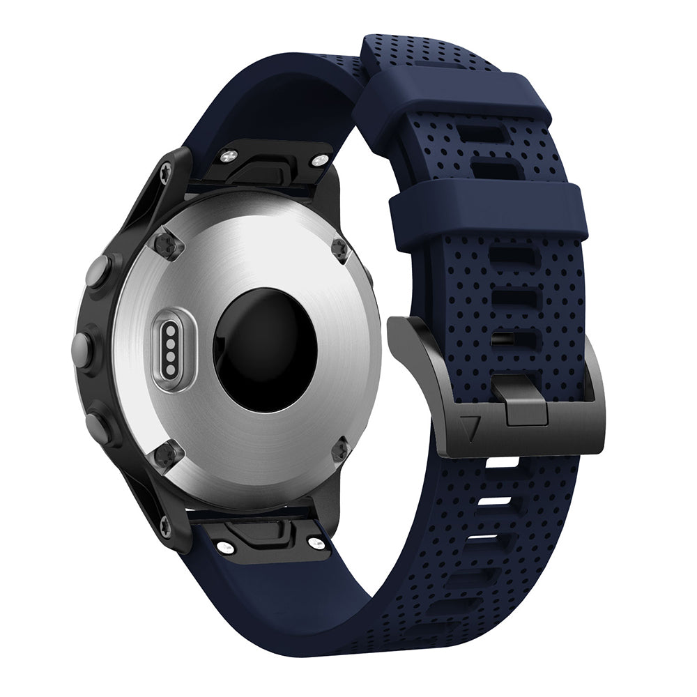 With Black Triangle Buckle Silicone Watch Strap for Garmin Fenix 5S