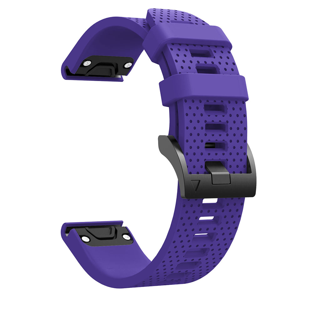 With Black Triangle Buckle Silicone Watch Strap for Garmin Fenix 5S