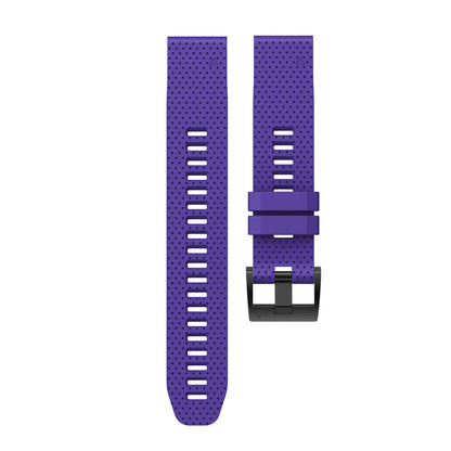 With Black Triangle Buckle Silicone Watch Strap for Garmin Fenix 5S