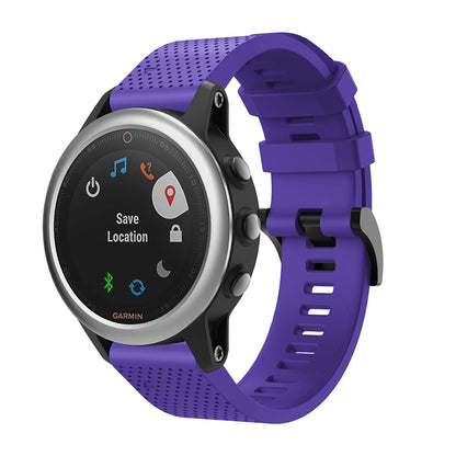 With Black Triangle Buckle Silicone Watch Strap for Garmin Fenix 5S