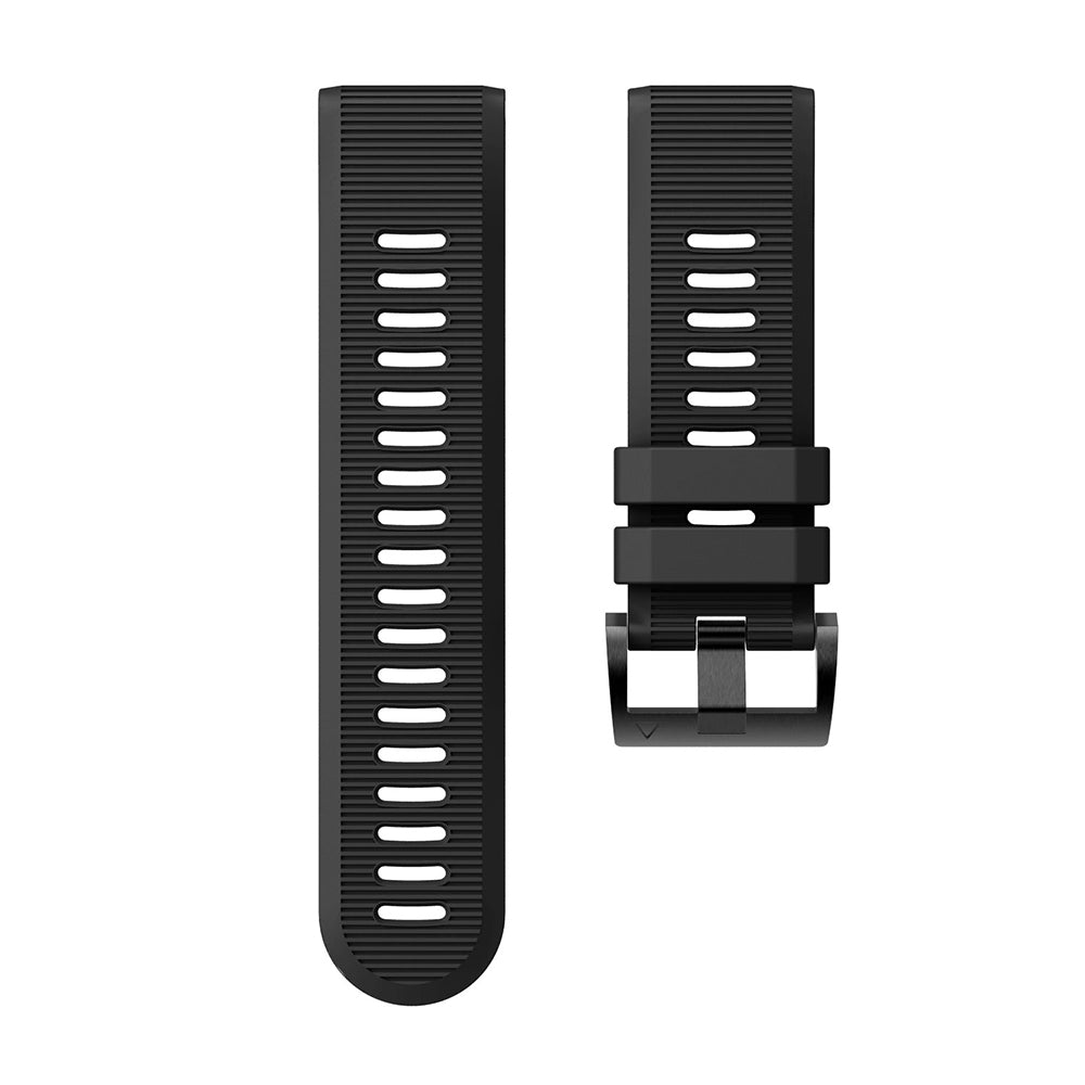 Horizontal Streak with Black Triangle Buckle Silicone Watch Band for Garmin Fenix 5X