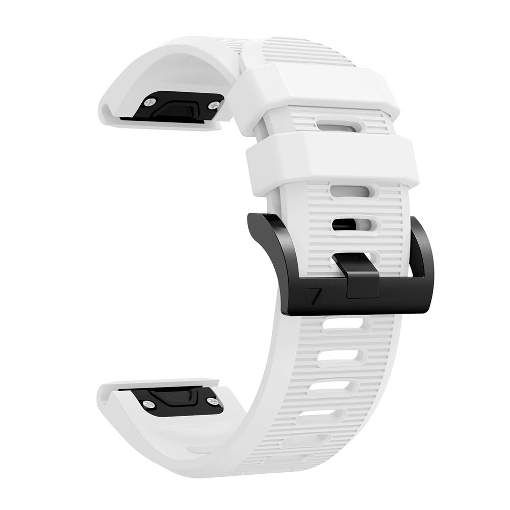 Horizontal Streak with Black Triangle Buckle Silicone Watch Band for Garmin Fenix 5X