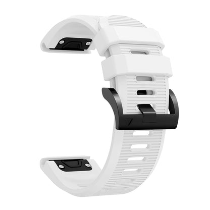 Horizontal Streak with Black Triangle Buckle Silicone Watch Band for Garmin Fenix 5X