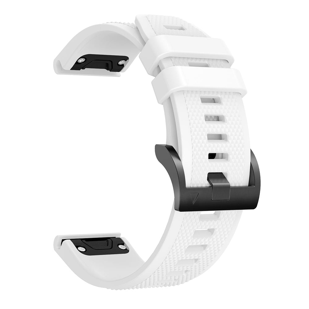 Silicone Watch Band for Garmin Fenix 5 Adjustable Smart Watch Strap with Black Triangle Buckle