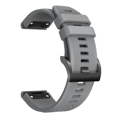 Silicone Watch Band for Garmin Fenix 5 Adjustable Smart Watch Strap with Black Triangle Buckle