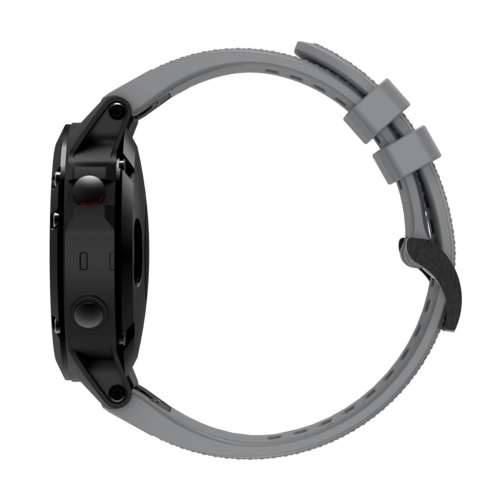 Silicone Watch Band for Garmin Fenix 5 Adjustable Smart Watch Strap with Black Triangle Buckle