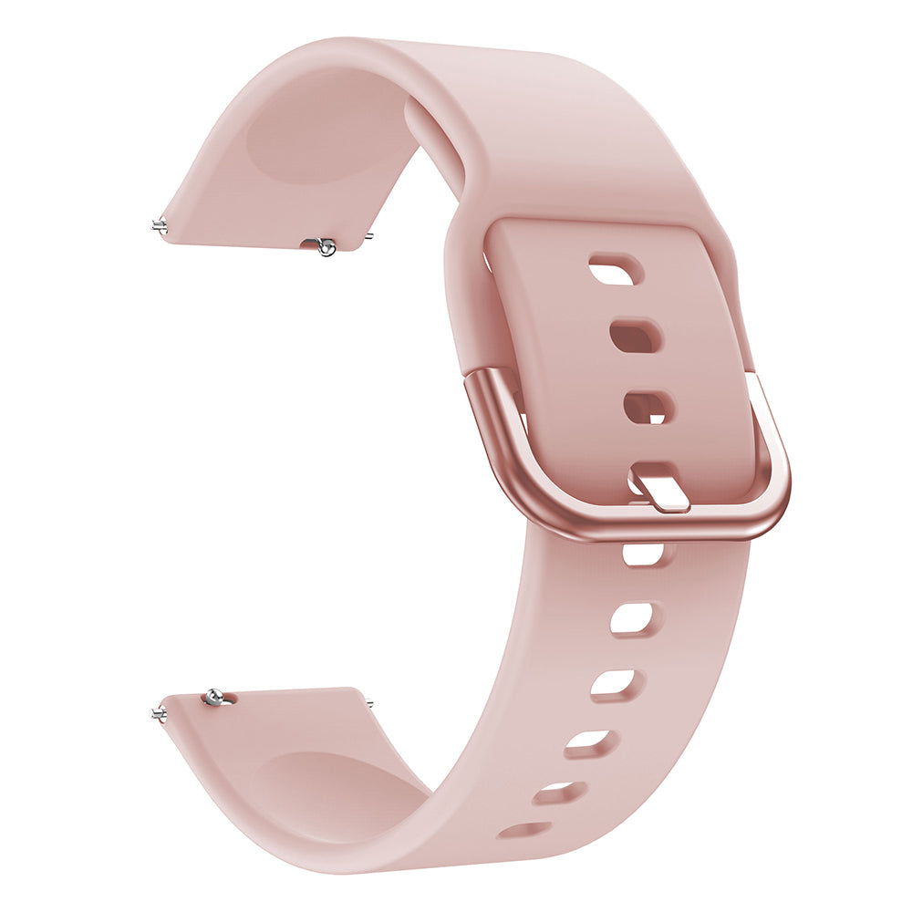 Silicone Smart Watch Band Adjustable Wrist Strap with Metal Buckle for Samsung Galaxy Watch3 41mm