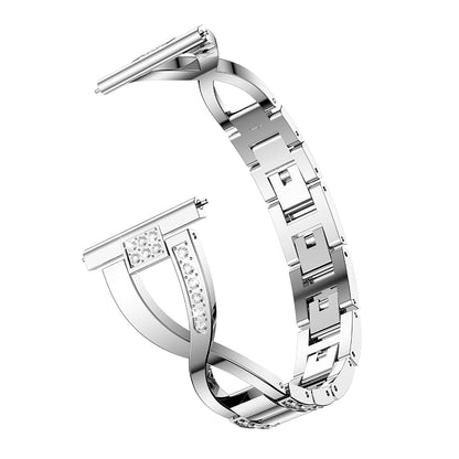 X-Shape Rhinestone Decor Stainless Steel Smart Watch Band for Samsung Galaxy Watch3 41mm