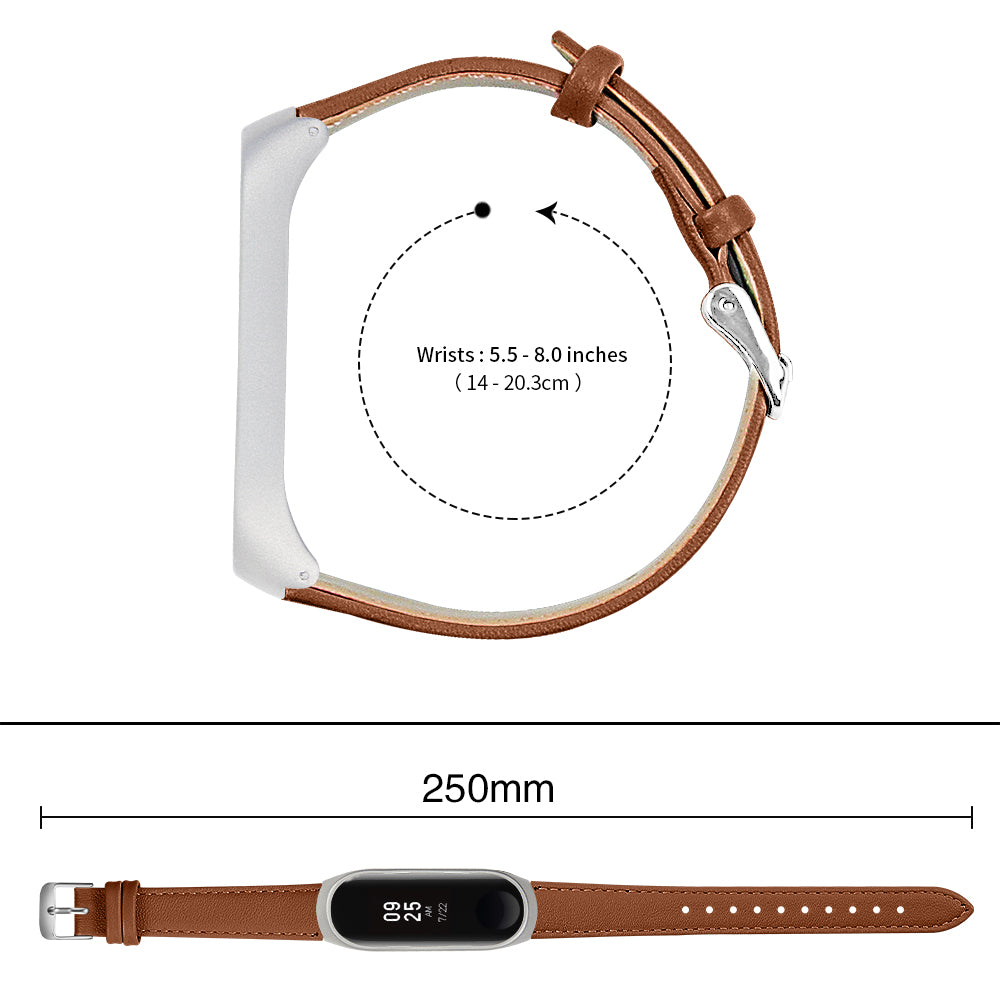 Quality Genuine Leather Watch Band Replacement for Xiaomi Mi Band 5