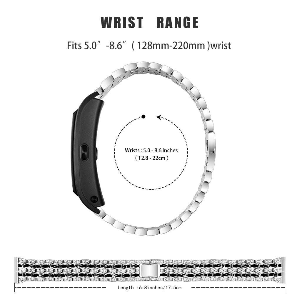 Metal Smart Watch Band for Huawei TalkBand B5 Rhinestone Decor